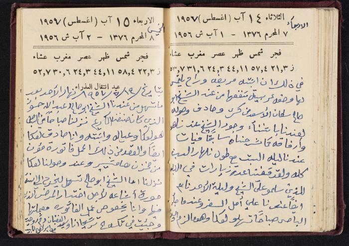 The Diaries of Fandi Mhanna, Buqei'a- Upper Galilee, 1956-1957