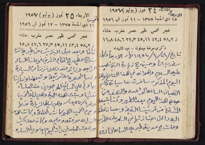 The Diaries of Fandi Mhanna, Buqei'a- Upper Galilee, 1956-1957
