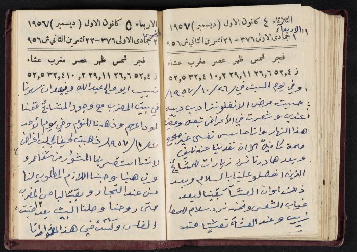 The Diaries of Fandi Mhanna, Buqei'a- Upper Galilee, 1956-1957
