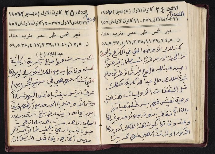 The Diaries of Fandi Mhanna, Buqei'a- Upper Galilee, 1956-1957