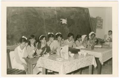 Farewell Party for the Graduating 3rd Preparatory Class from Birzeit Girls School, 1969