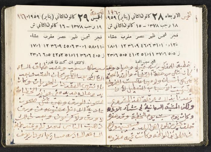 The Diaries of Fandi Mhanna, Buqei'a- Upper Galilee, 1960 and 1970 