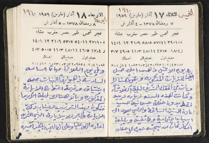 The Diaries of Fandi Mhanna, Buqei'a- Upper Galilee, 1960 and 1970 