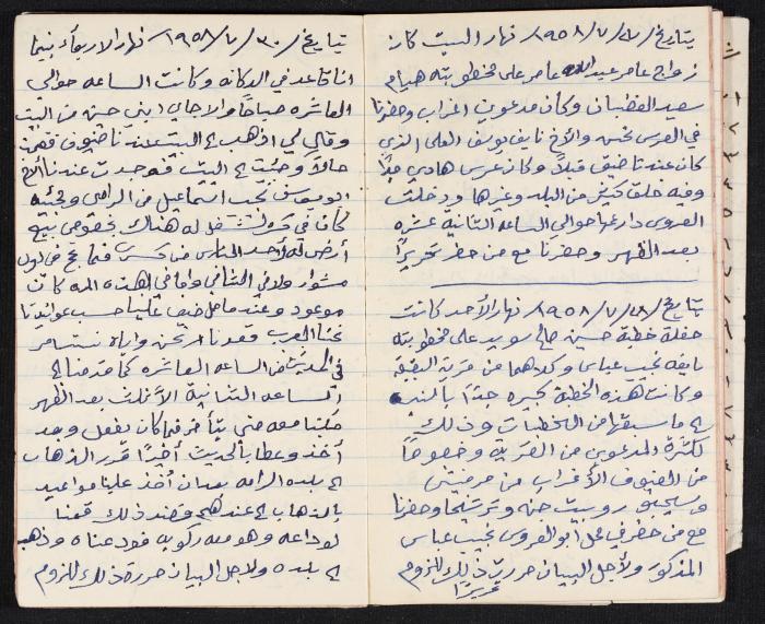 The Diaries of Fandi Mhanna, Buqei'a- Upper Galilee, 1958