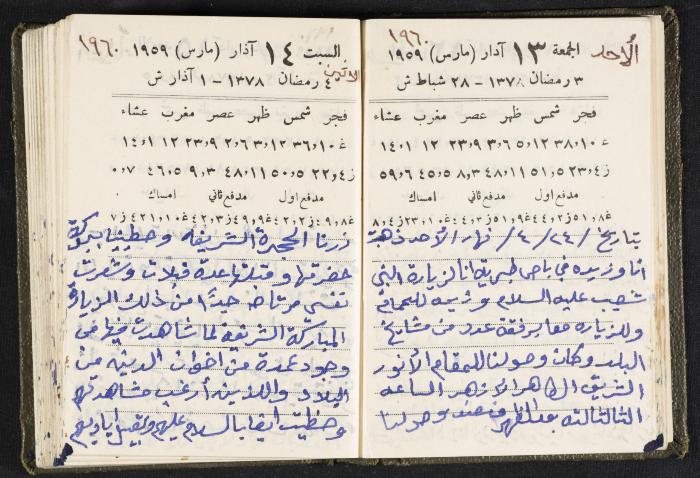 The Diaries of Fandi Mhanna, Buqei'a- Upper Galilee, 1960 and 1970 