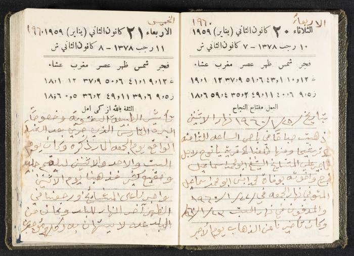 The Diaries of Fandi Mhanna, Buqei'a- Upper Galilee, 1960 and 1970 