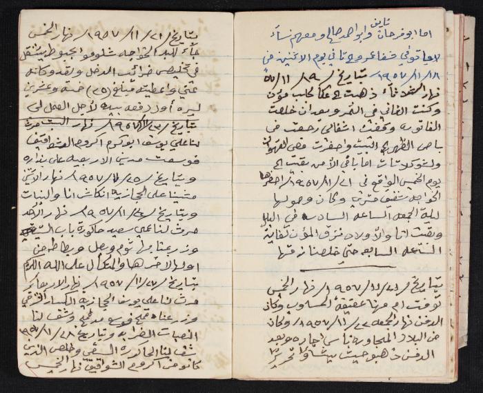 The Diaries of Fandi Mhanna, Buqei'a- Upper Galilee, 1958