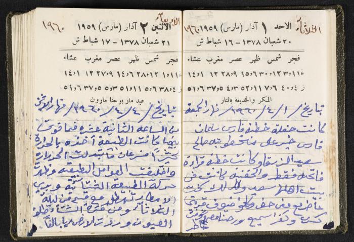 The Diaries of Fandi Mhanna, Buqei'a- Upper Galilee, 1960 and 1970 
