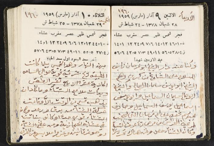 The Diaries of Fandi Mhanna, Buqei'a- Upper Galilee, 1960 and 1970 