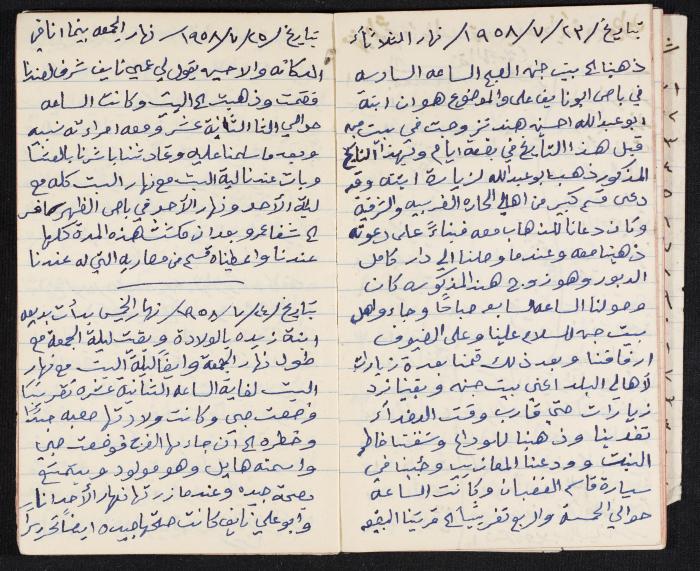 The Diaries of Fandi Mhanna, Buqei'a- Upper Galilee, 1958