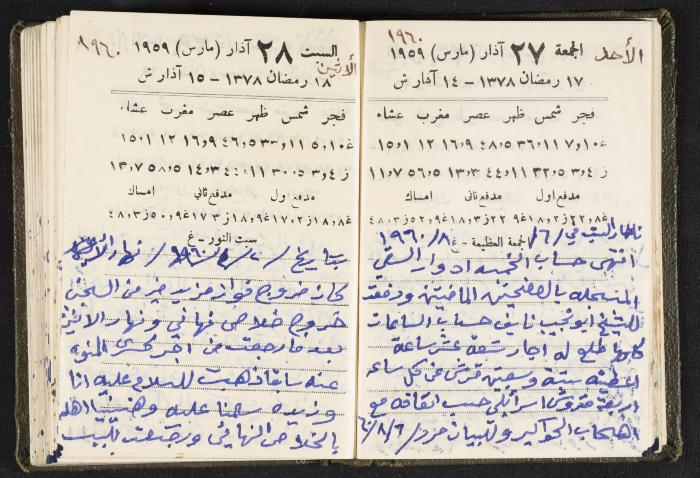 The Diaries of Fandi Mhanna, Buqei'a- Upper Galilee, 1960 and 1970 