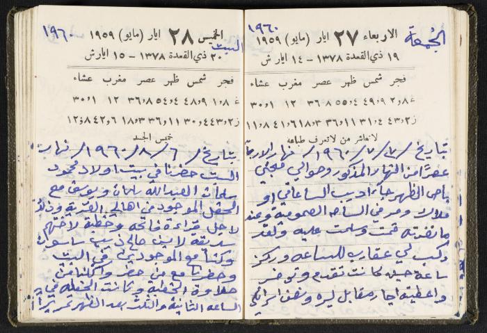 The Diaries of Fandi Mhanna, Buqei'a- Upper Galilee, 1960 and 1970 
