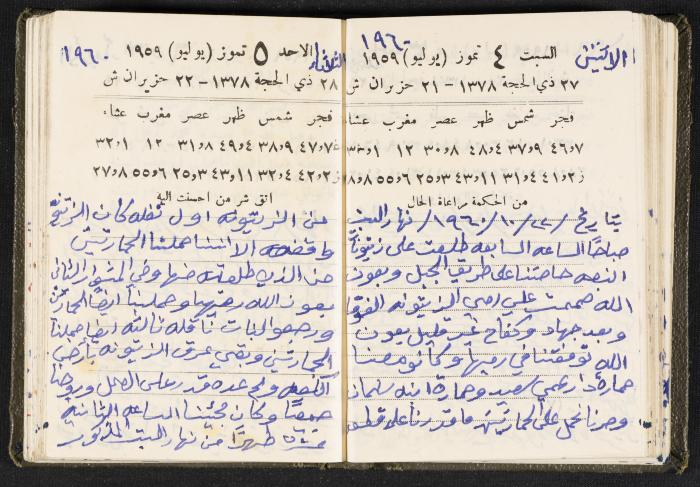 The Diaries of Fandi Mhanna, Buqei'a- Upper Galilee, 1960 and 1970 
