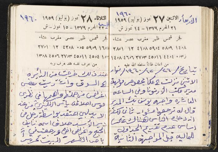 The Diaries of Fandi Mhanna, Buqei'a- Upper Galilee, 1960 and 1970 