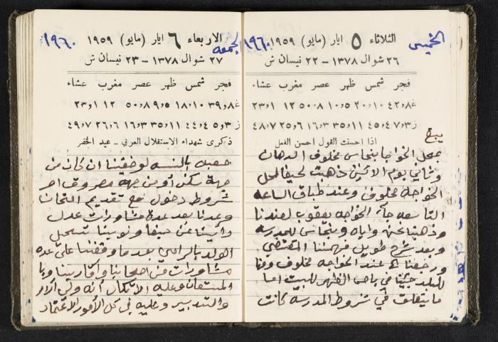 The Diaries of Fandi Mhanna, Buqei'a- Upper Galilee, 1960 and 1970 