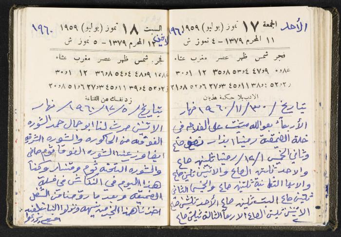The Diaries of Fandi Mhanna, Buqei'a- Upper Galilee, 1960 and 1970 