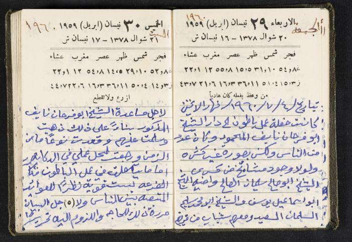 The Diaries of Fandi Mhanna, Buqei'a- Upper Galilee, 1960 and 1970 