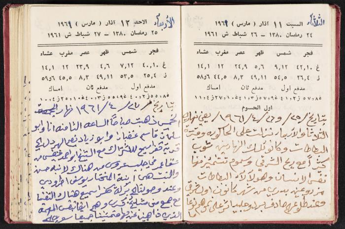 The Diaries of Fandi Mhanna, Buqei'a- Upper Galilee, the 1960s 