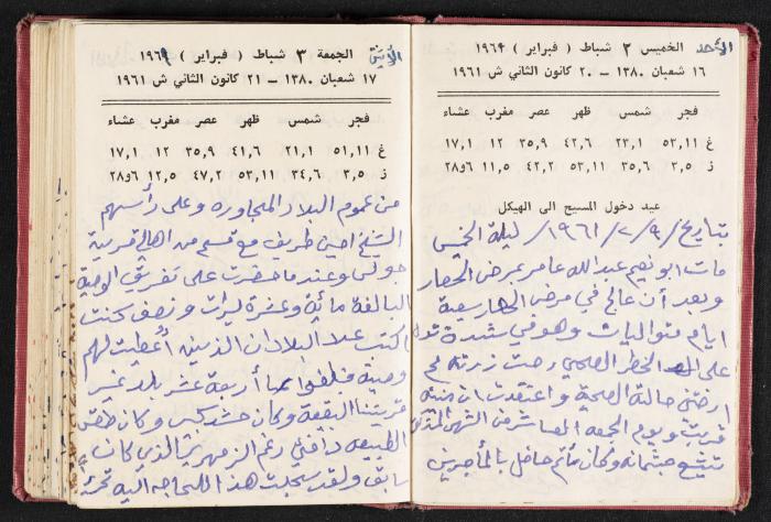 The Diaries of Fandi Mhanna, Buqei'a- Upper Galilee, the 1960s 