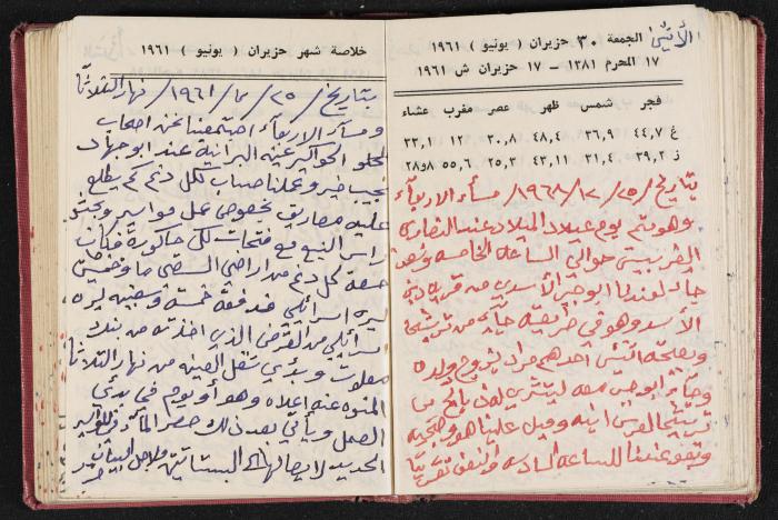 The Diaries of Fandi Mhanna, Buqei'a- Upper Galilee, the 1960s 
