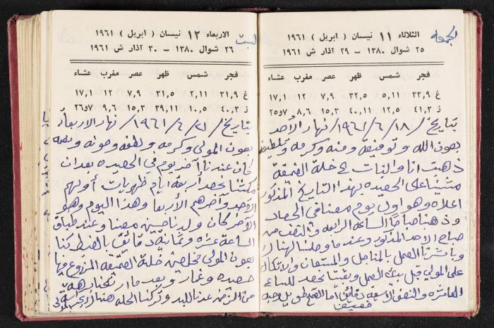 The Diaries of Fandi Mhanna, Buqei'a- Upper Galilee, the 1960s 