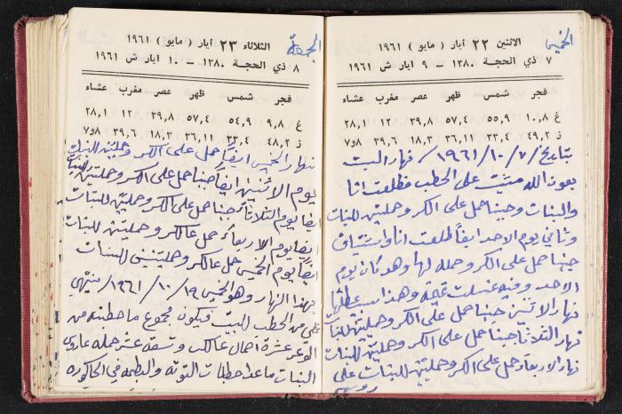 The Diaries of Fandi Mhanna, Buqei'a- Upper Galilee, the 1960s 