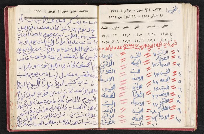 The Diaries of Fandi Mhanna, Buqei'a- Upper Galilee, the 1960s 