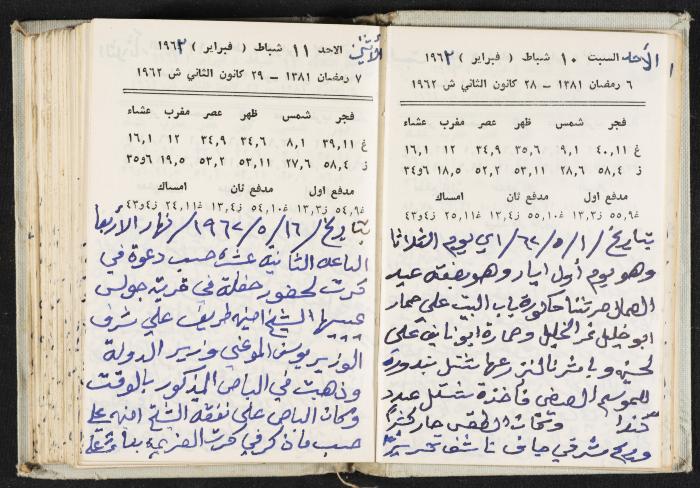 The Diaries of Fandi Mhanna, Buqei'a- Upper Galilee, 1962-1963