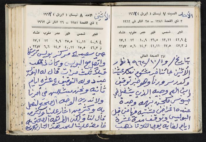 The Diaries of Fandi Mhanna, Buqei'a- Upper Galilee, 1962-1963
