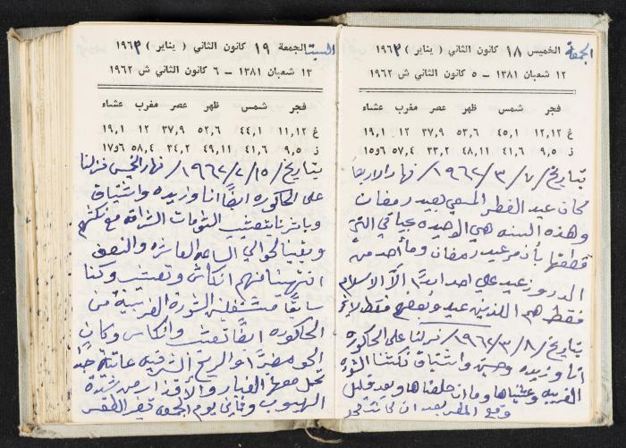 The Diaries of Fandi Mhanna, Buqei'a- Upper Galilee, 1962-1963