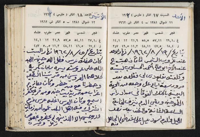 The Diaries of Fandi Mhanna, Buqei'a- Upper Galilee, 1962-1963