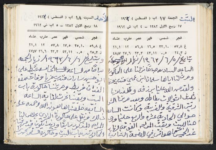 The Diaries of Fandi Mhanna, Buqei'a- Upper Galilee, 1962-1963