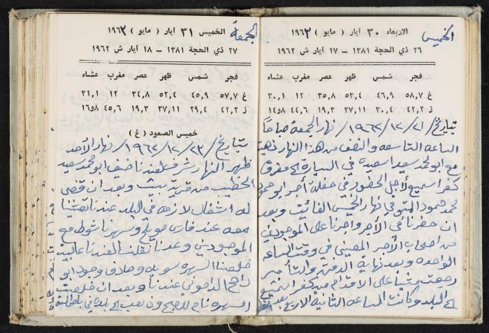 The Diaries of Fandi Mhanna, Buqei'a- Upper Galilee, 1962-1963