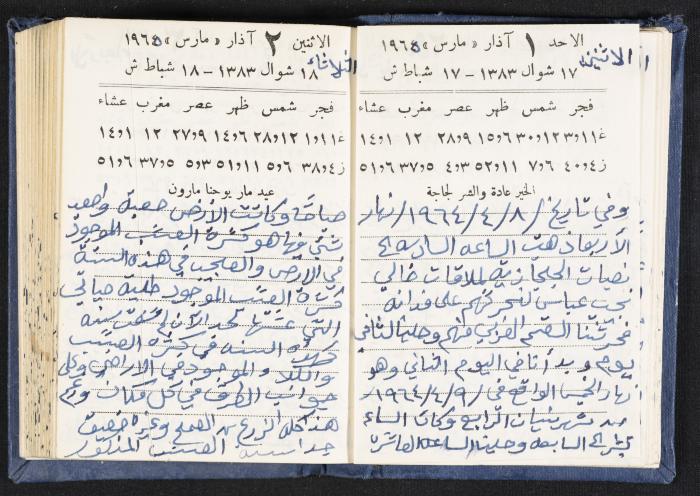 The Diaries of Fandi Mhanna, Buqei'a- Upper Galilee, 1964-1965