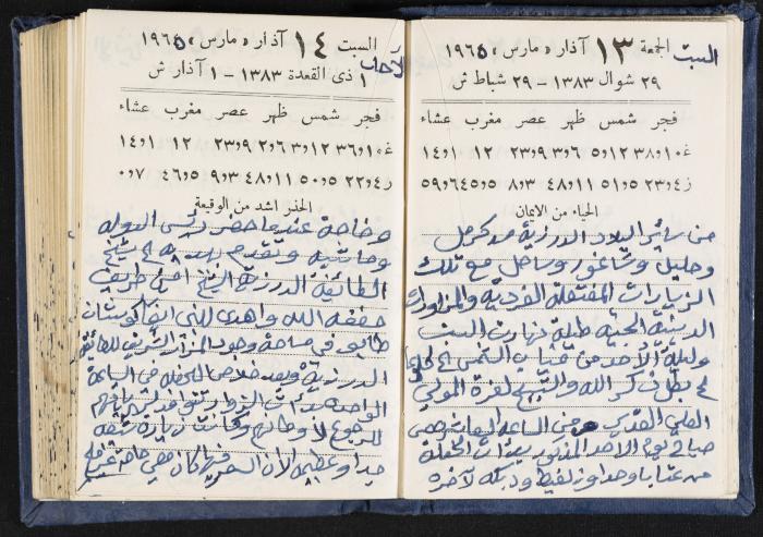 The Diaries of Fandi Mhanna, Buqei'a- Upper Galilee, 1964-1965