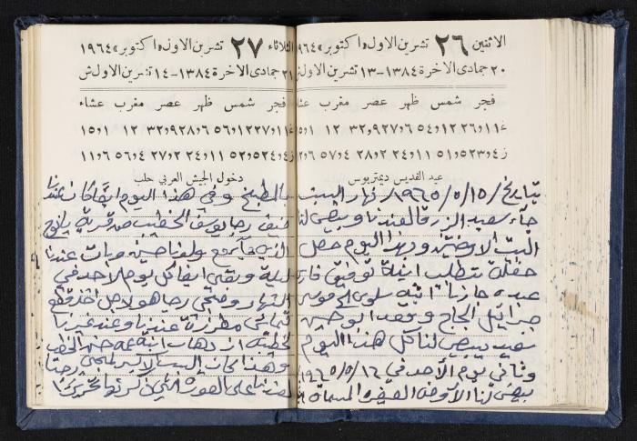 The Diaries of Fandi Mhanna, Buqei'a- Upper Galilee, 1964-1965