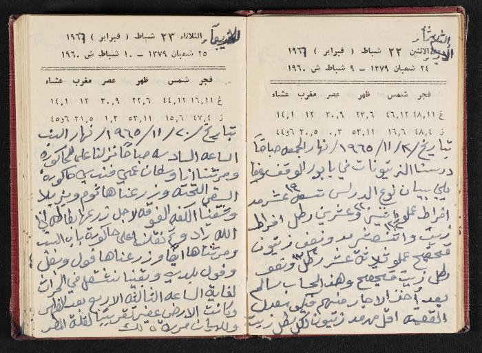 The Diaries of Fandi Mhanna, Buqei'a- Upper Galilee, 1965-1966