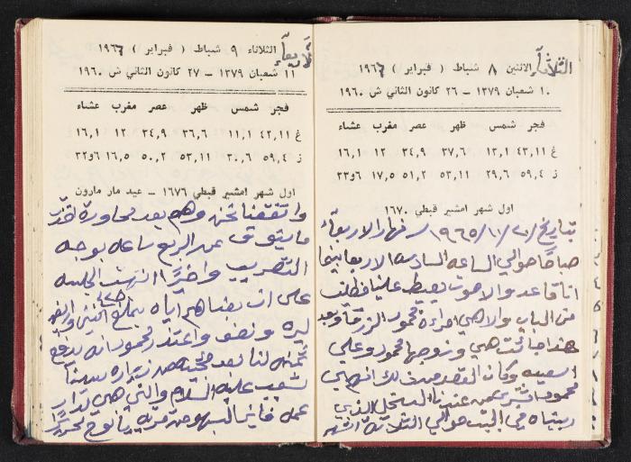 The Diaries of Fandi Mhanna, Buqei'a- Upper Galilee, 1965-1966