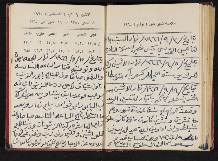 The Diaries of Fandi Mhanna, Buqei'a- Upper Galilee, 1965-1966