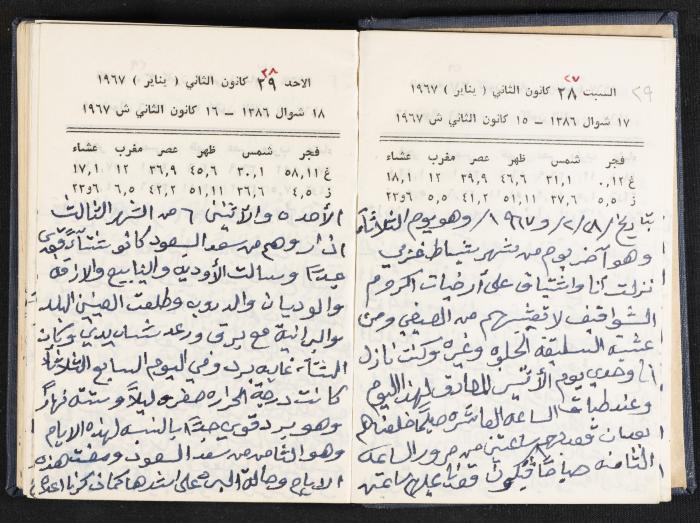 دفتر يوميات فندي مهنا، البقعية- الجليل الأعلى، 1967-1968
