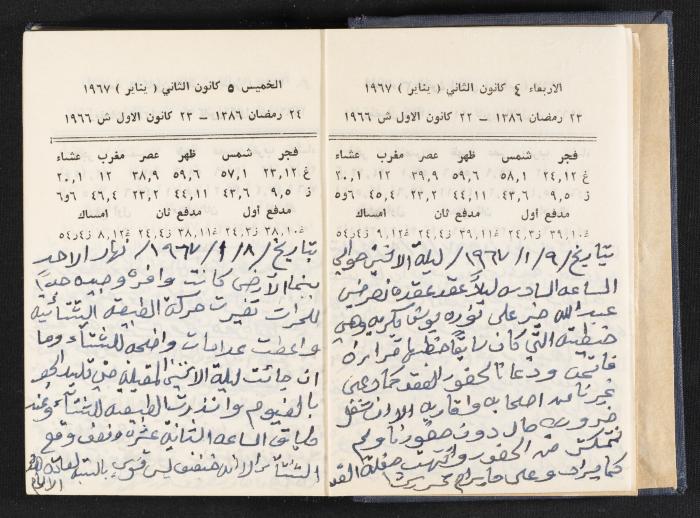 دفتر يوميات فندي مهنا، البقعية- الجليل الأعلى، 1967-1968