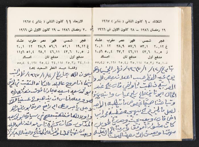 دفتر يوميات فندي مهنا، البقعية- الجليل الأعلى، 1967-1968