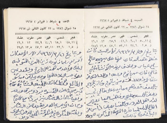دفتر يوميات فندي مهنا، البقعية- الجليل الأعلى، 1967-1968