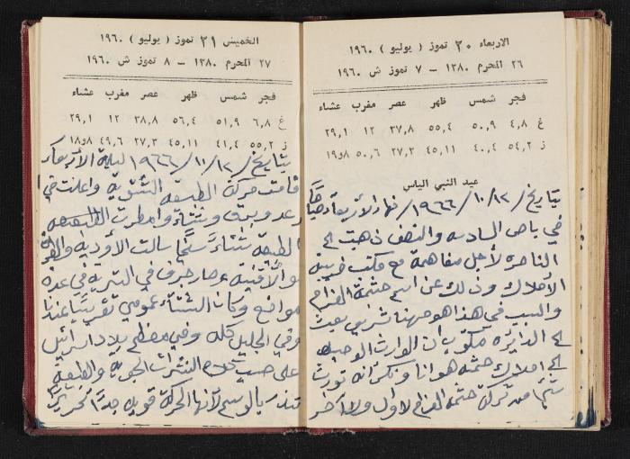 The Diaries of Fandi Mhanna, Buqei'a- Upper Galilee, 1965-1966