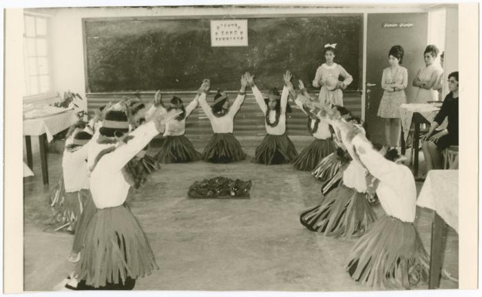 The Graduation Ceremony of the 2nd Preparatory Class at Birzeit Girls School, 16 May 1970