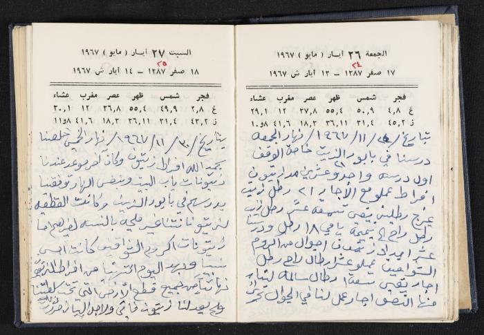 دفتر يوميات فندي مهنا، البقعية- الجليل الأعلى، 1967-1968