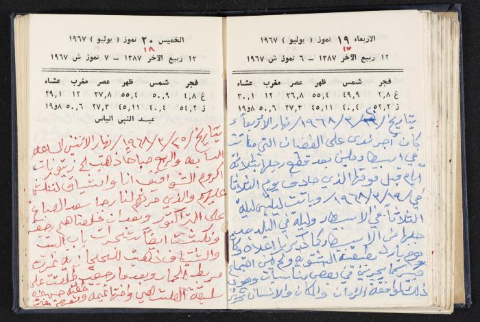 دفتر يوميات فندي مهنا، البقعية- الجليل الأعلى، 1967-1968