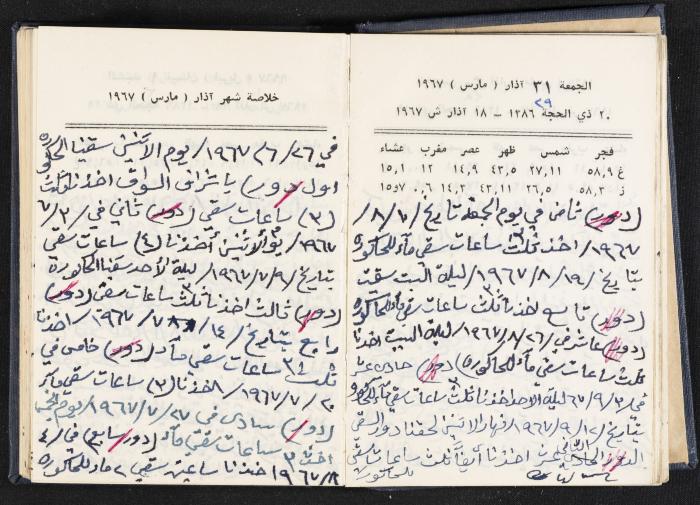 دفتر يوميات فندي مهنا، البقعية- الجليل الأعلى، 1967-1968