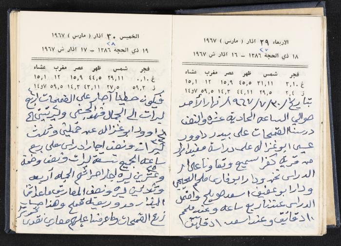 دفتر يوميات فندي مهنا، البقعية- الجليل الأعلى، 1967-1968