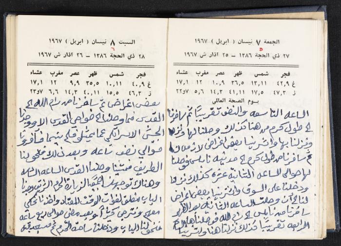 دفتر يوميات فندي مهنا، البقعية- الجليل الأعلى، 1967-1968